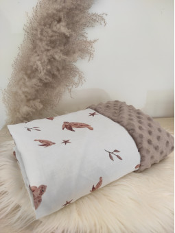 Couverture Minky marron...